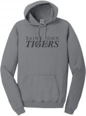 Pigment-Dyed Pullover Hooded Sweatshirt, Coal